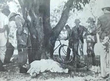 Dead body of Chandra Shekhar Azad 